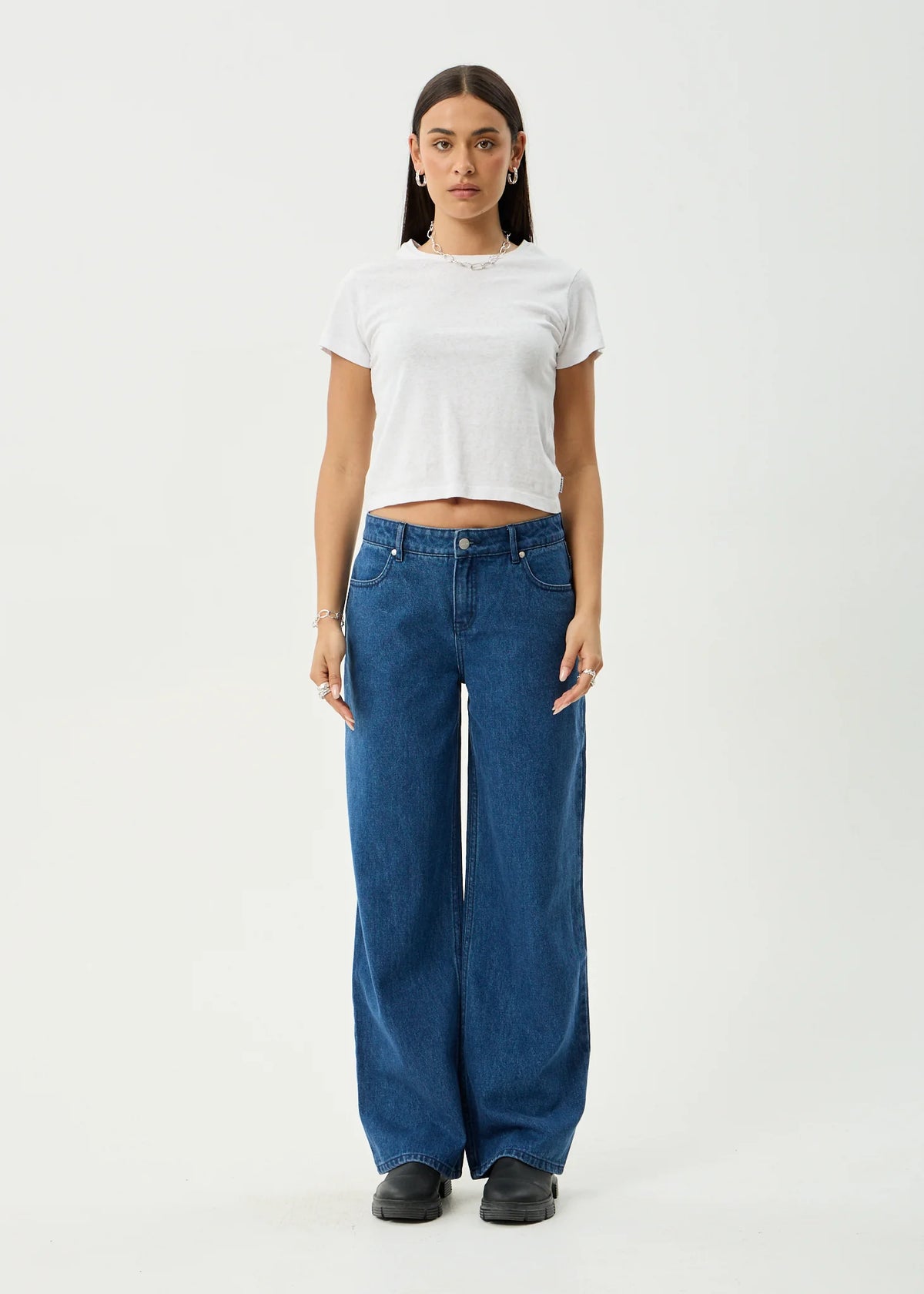 ALYRA LOW RISE WIDE LEG JEAN | AUTHENTIC BLUE