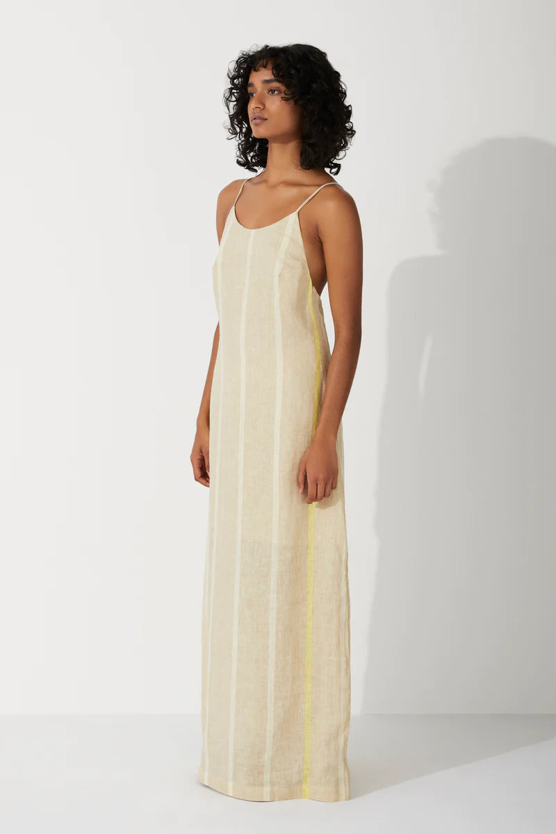 CITRUS STRIPE LINEN DRESS | CITRUS