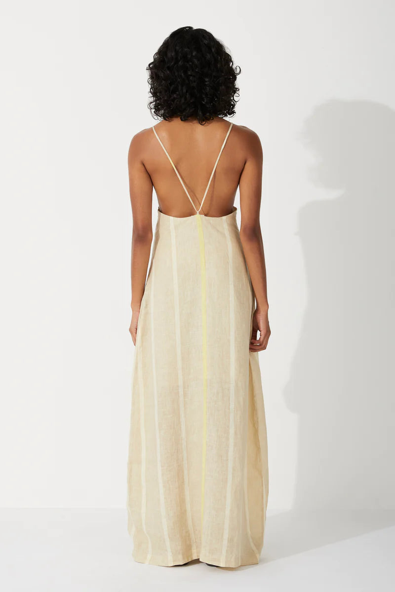 CITRUS STRIPE LINEN DRESS | CITRUS