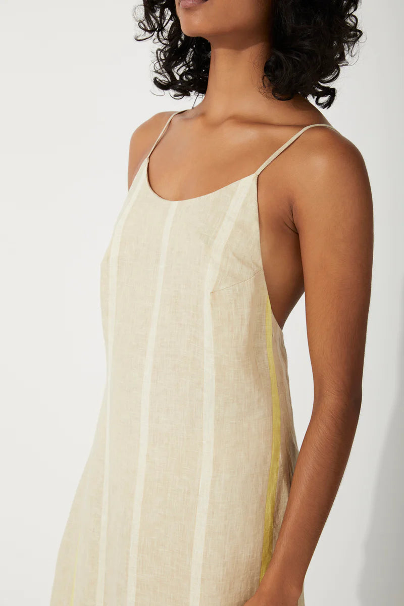CITRUS STRIPE LINEN DRESS | CITRUS