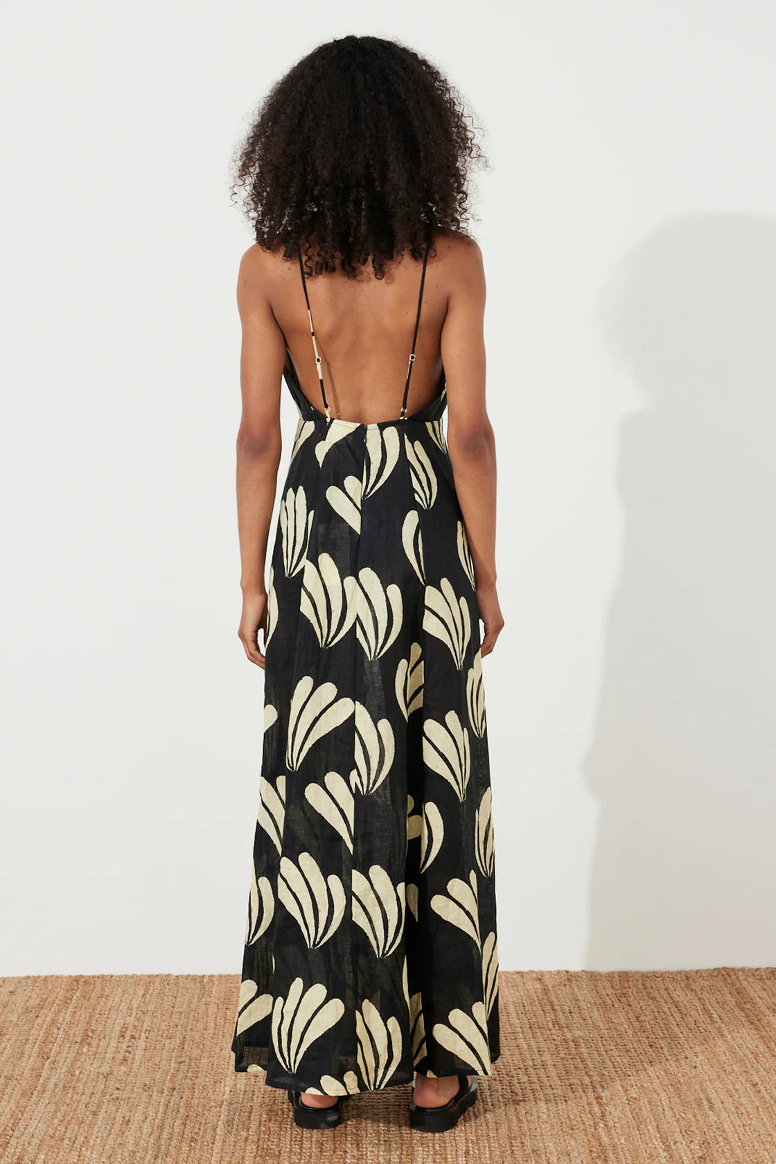PALM LINEN DRESS