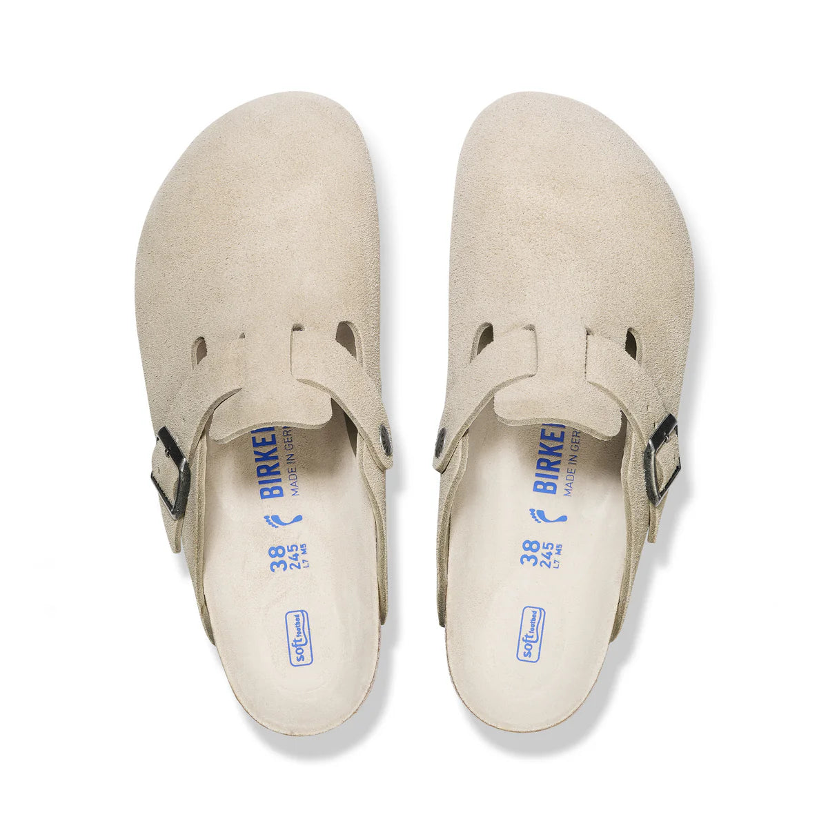 Birkenstock Boston Suede Leather Regular Oyster SFB