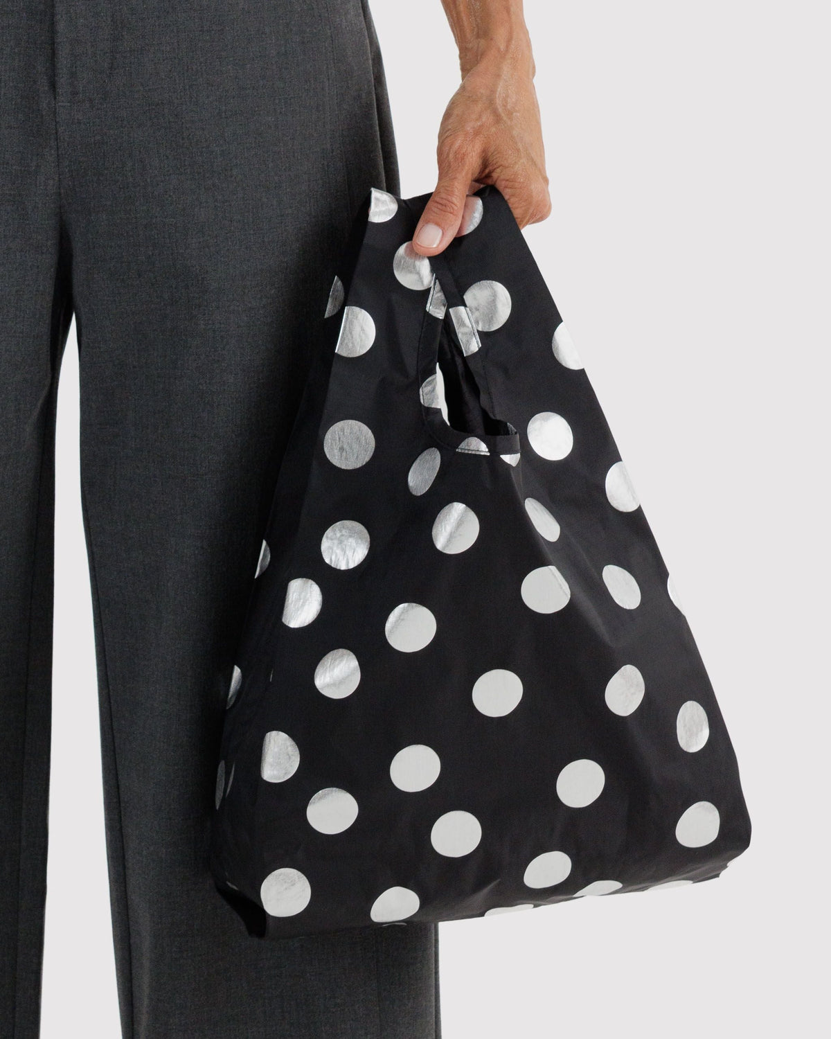 Baby Baggu Silver Metallic Polka Dot 2