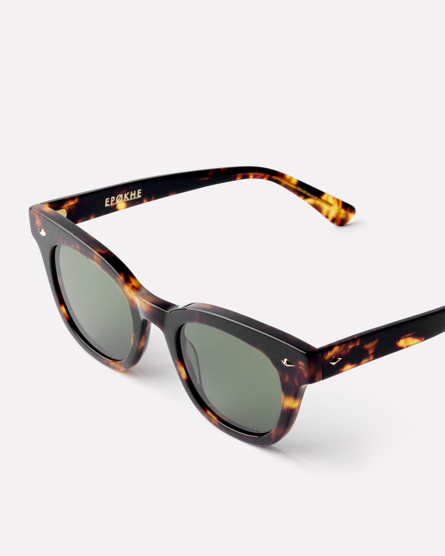 Dylan - Tortoise Polished / Green Polarized - Sunglasses - EPOKHE EYEWEAR