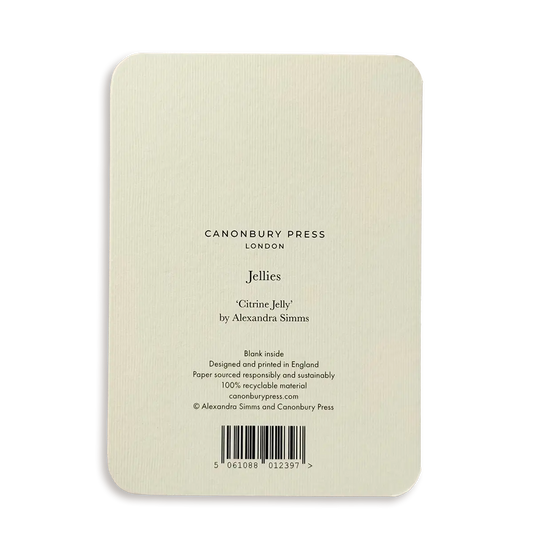 Canonbury Press Citrine Jelly Greeting Card