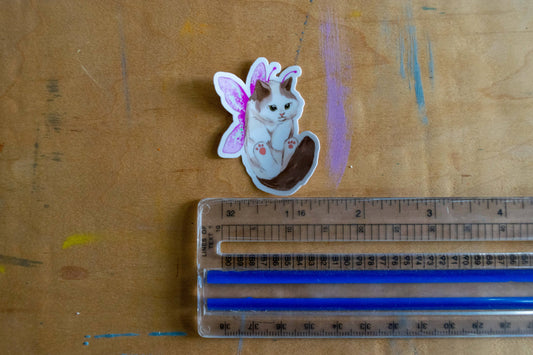 Art By Elowyn Mini Fairy Cat Sticker 2