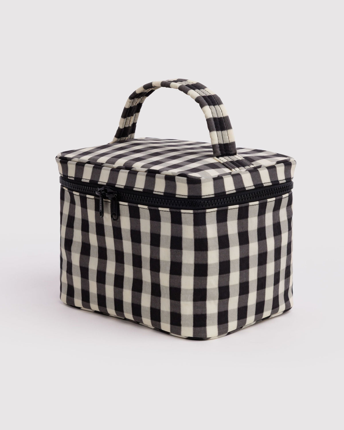 Baggu Large Cosmetic Case Black and Cream Gingham