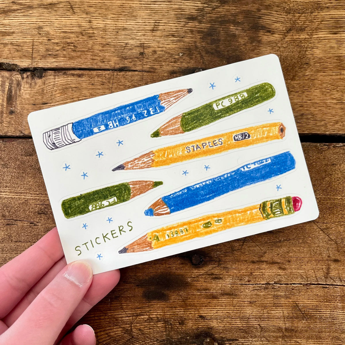 Laura K. Watson Little Pencils Sticker Sheet