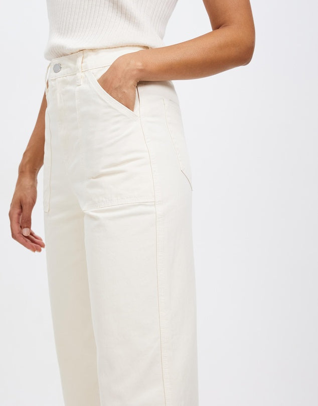 INGRID TWILL TROUSER | CREAM