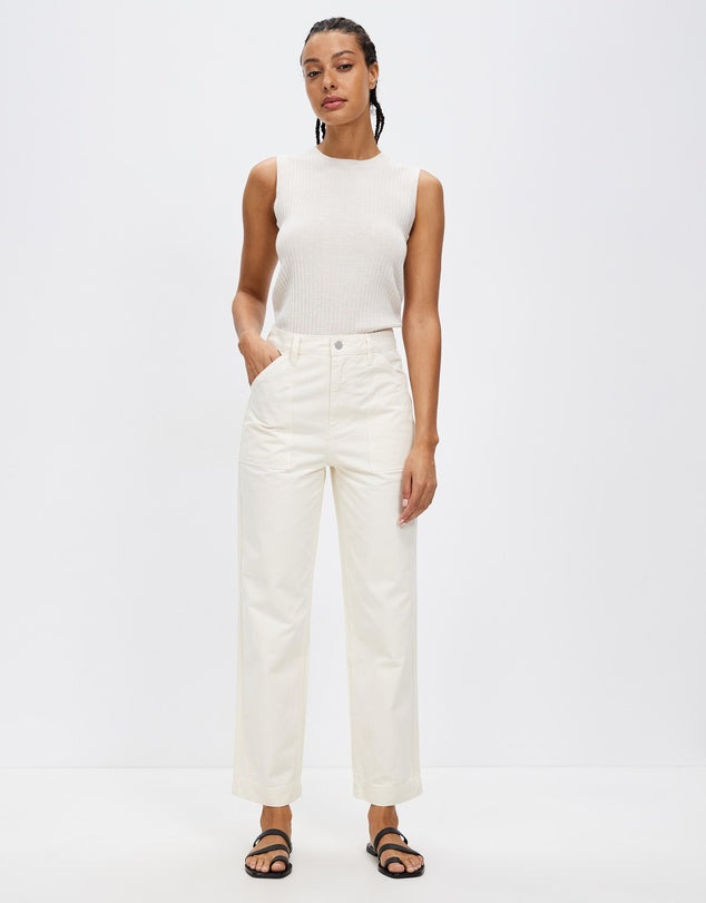 INGRID TWILL TROUSER | CREAM