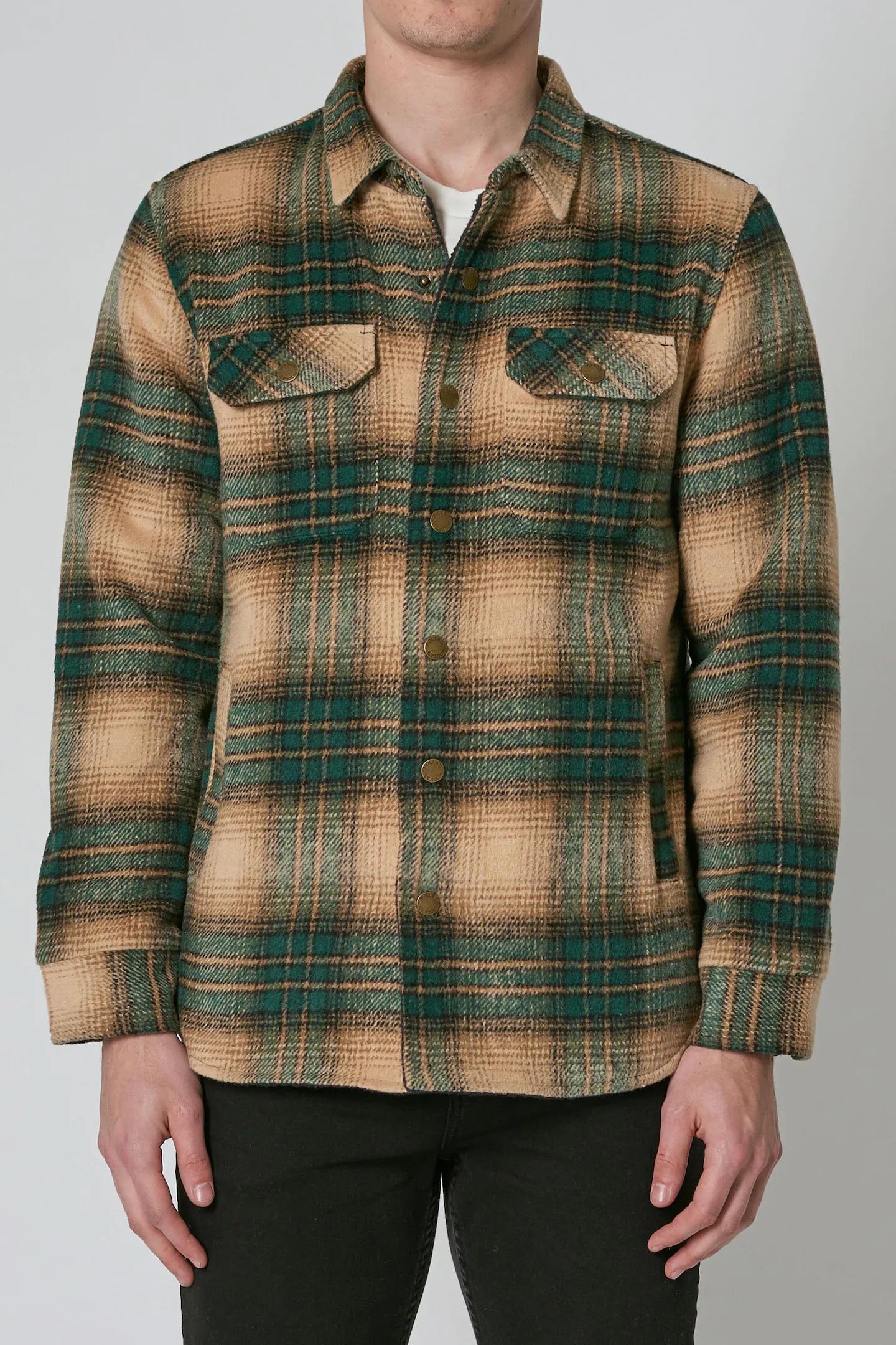 MEN AT WORK CHECK SHACKET | GREEN CHECK
