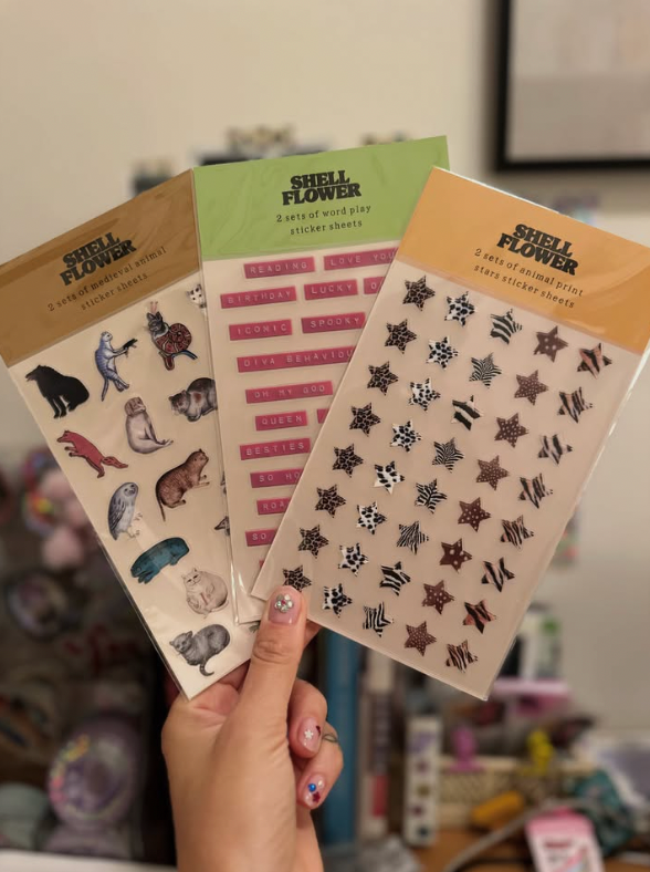 Shell Flower stickers and journaling essentials at Sean Scott Boutique — available in Burleigh Heads Gold Coast