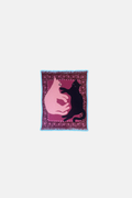 Kira Cyan Cat Rug Sticker