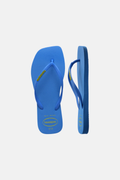 Havaianas Slim Square Toe Logo Thongs Brilliant Blue