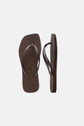 Havaianas Slim Square Toe Thongs Dark Brown