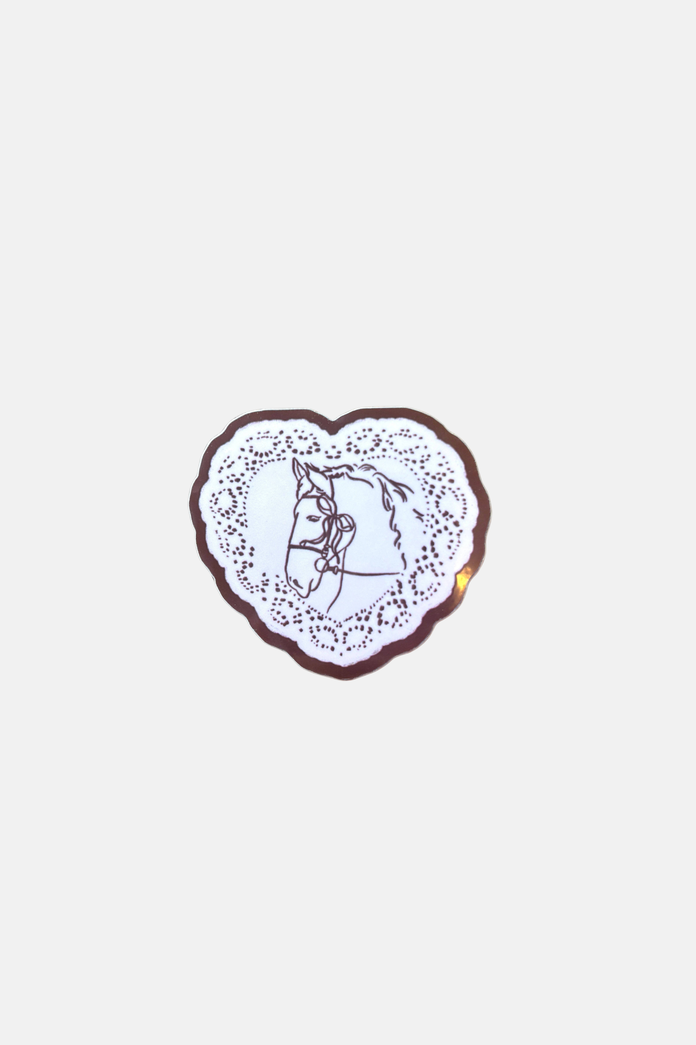 Kira Cyan Horse Doily Sticker