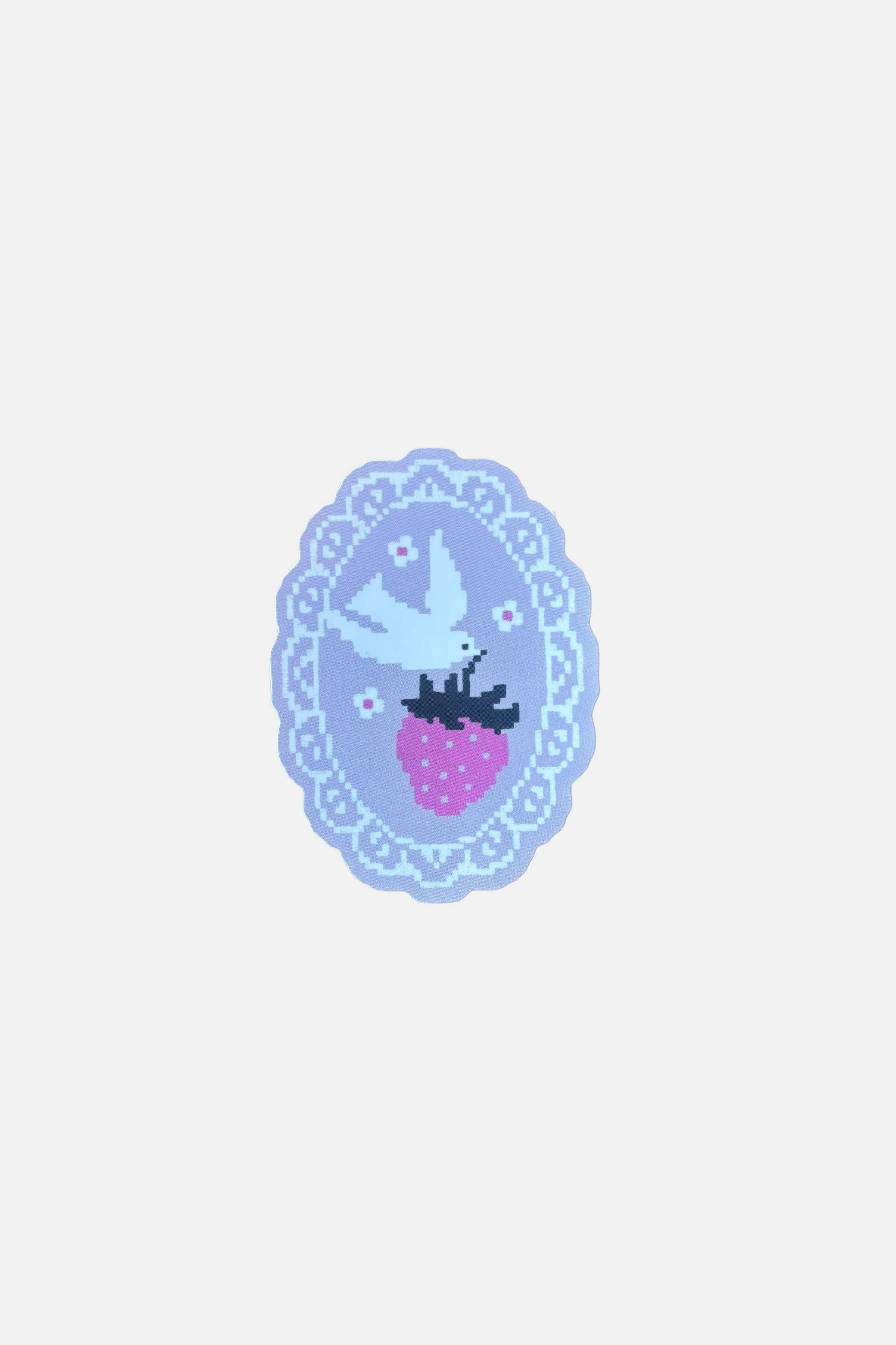 Kira Cyan Crochet Bird Sticker