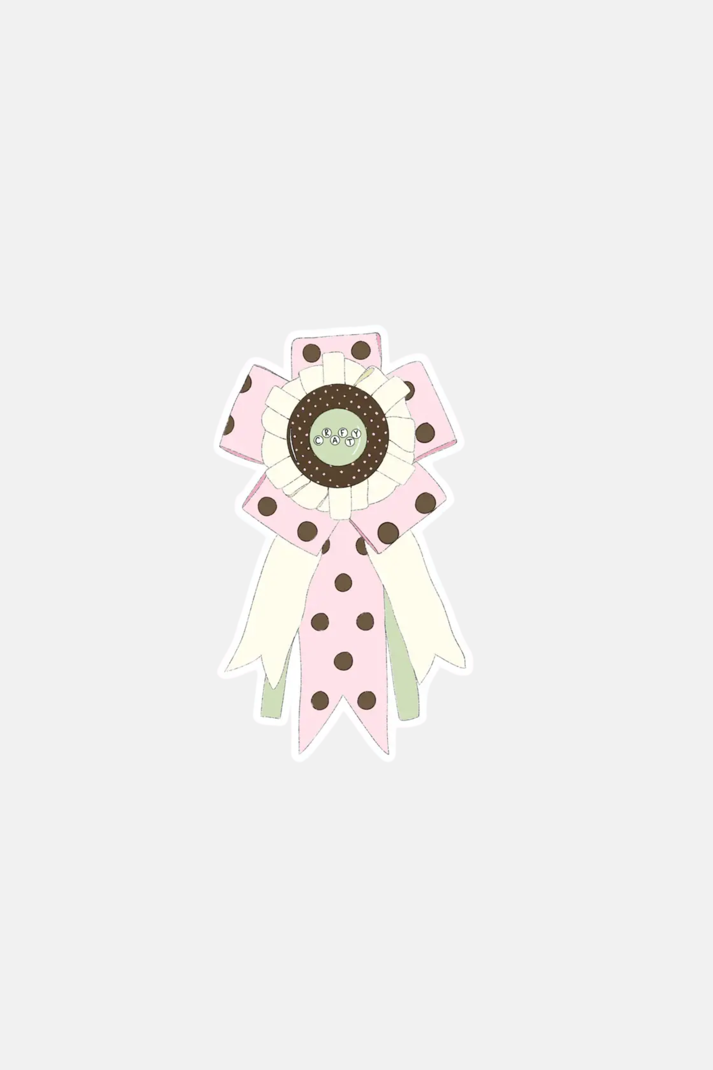 Shyla's Journal Crafty Prize Ribbon Rosette Vinyl Sticker