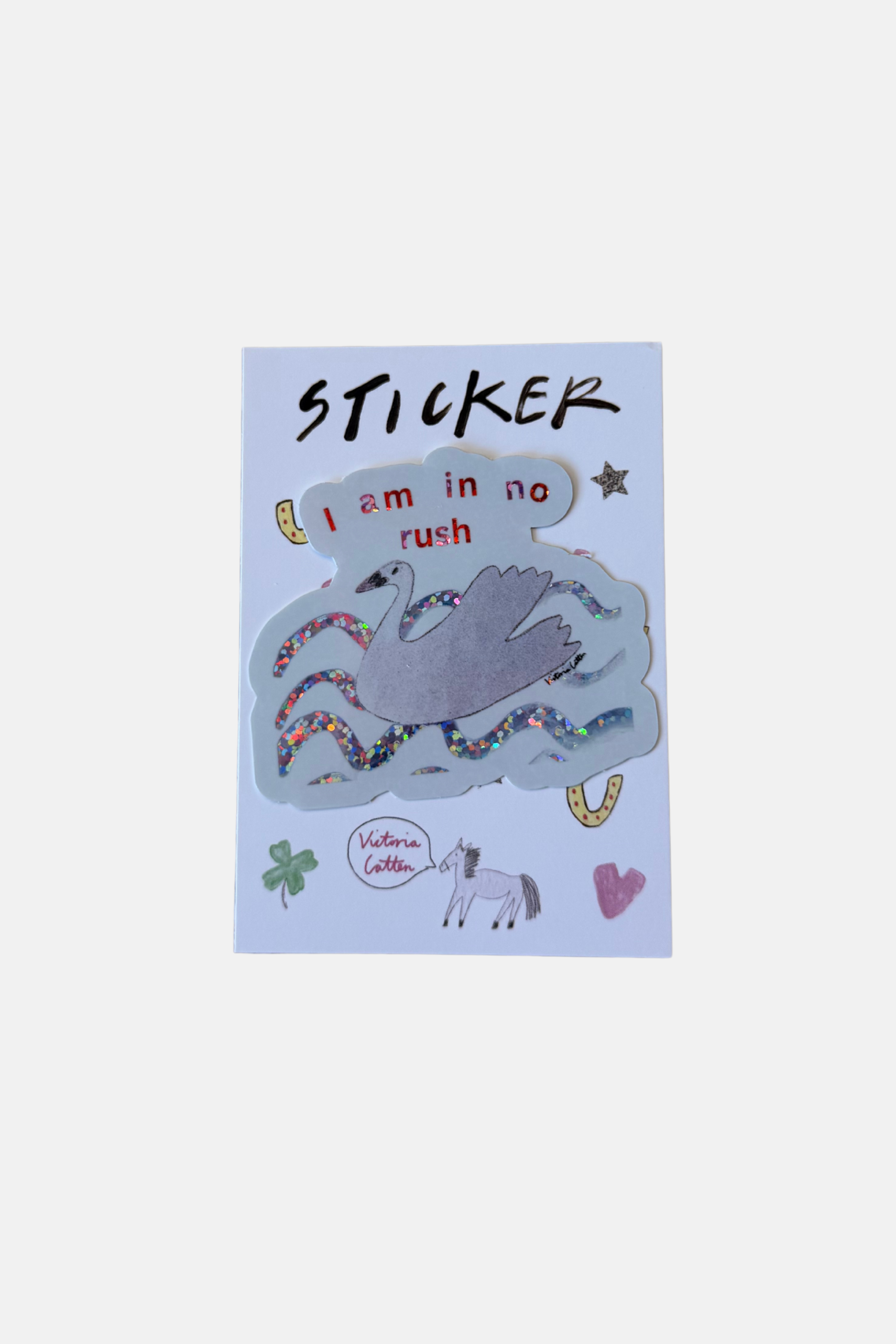 Victoria Catten No Rush Swan Sticker