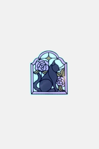 Kira Cyan Glass Cat Sticker
