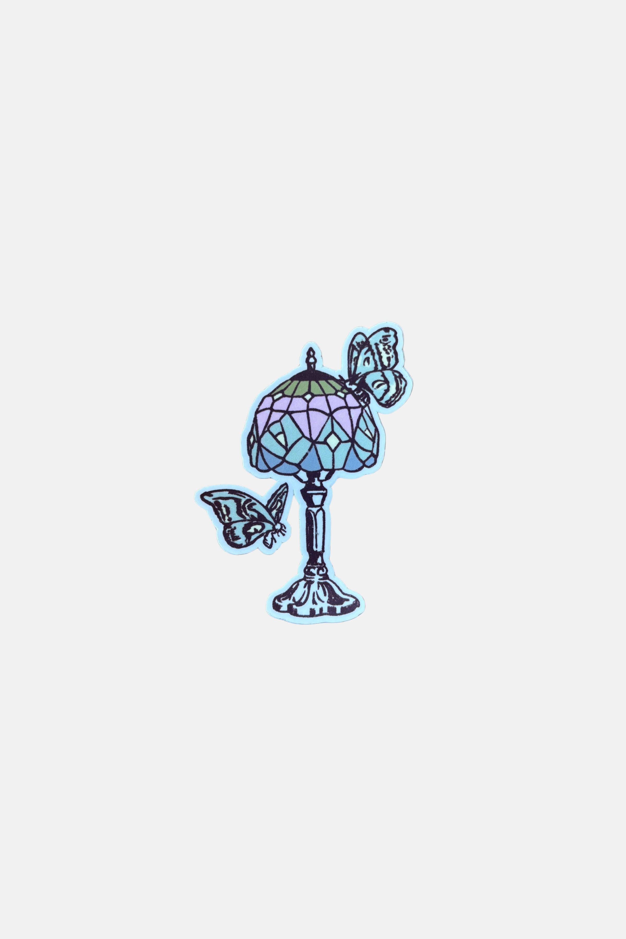 Kira Cyan Lamp Sticker