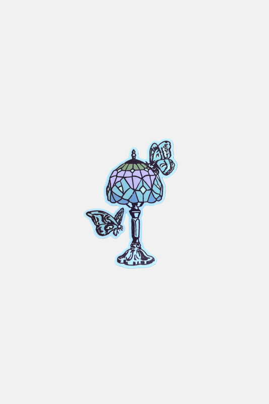 Kira Cyan Lamp Sticker