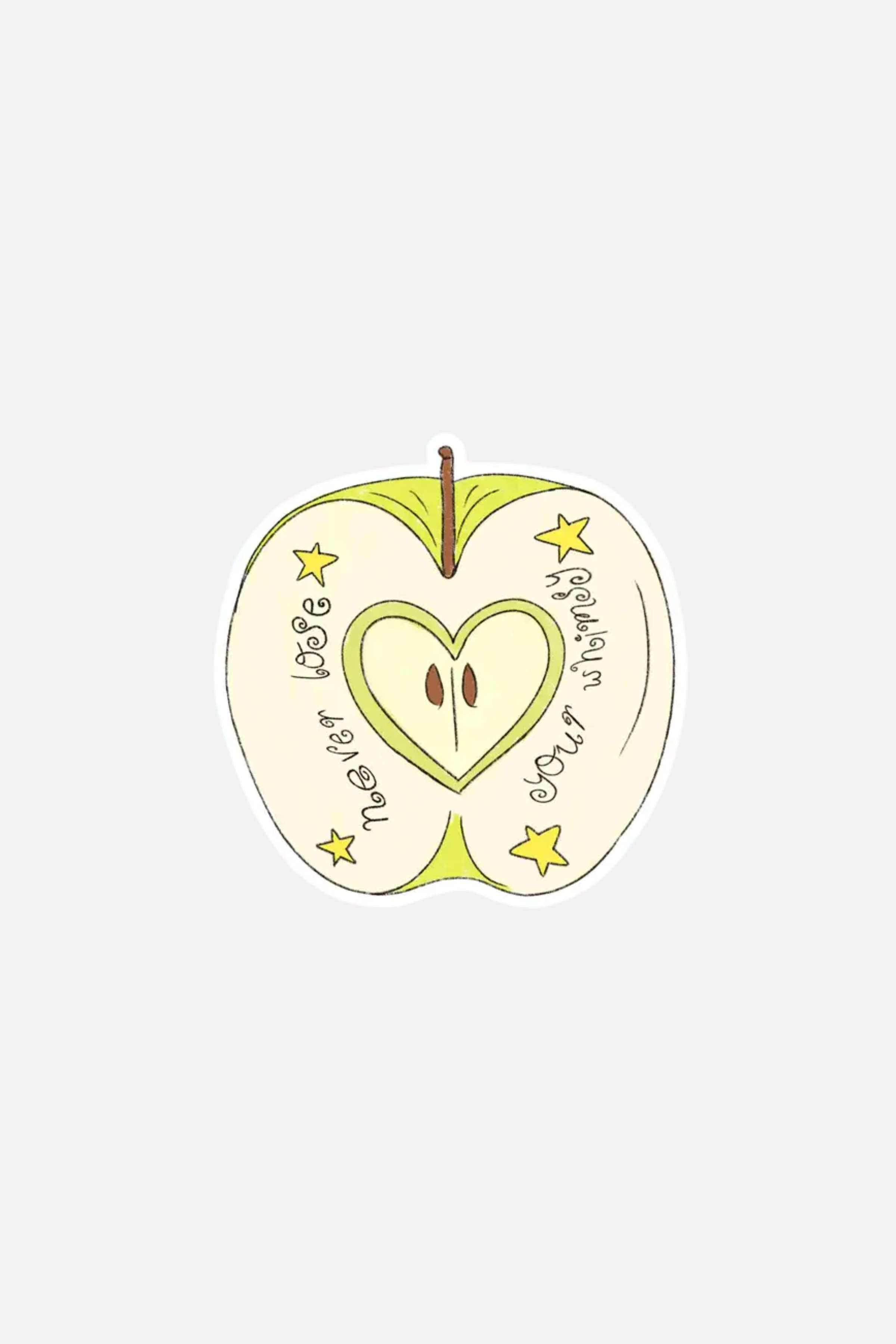 Shyla's Journal Never Lose Your Whimsy Apple Vinyl Sticker