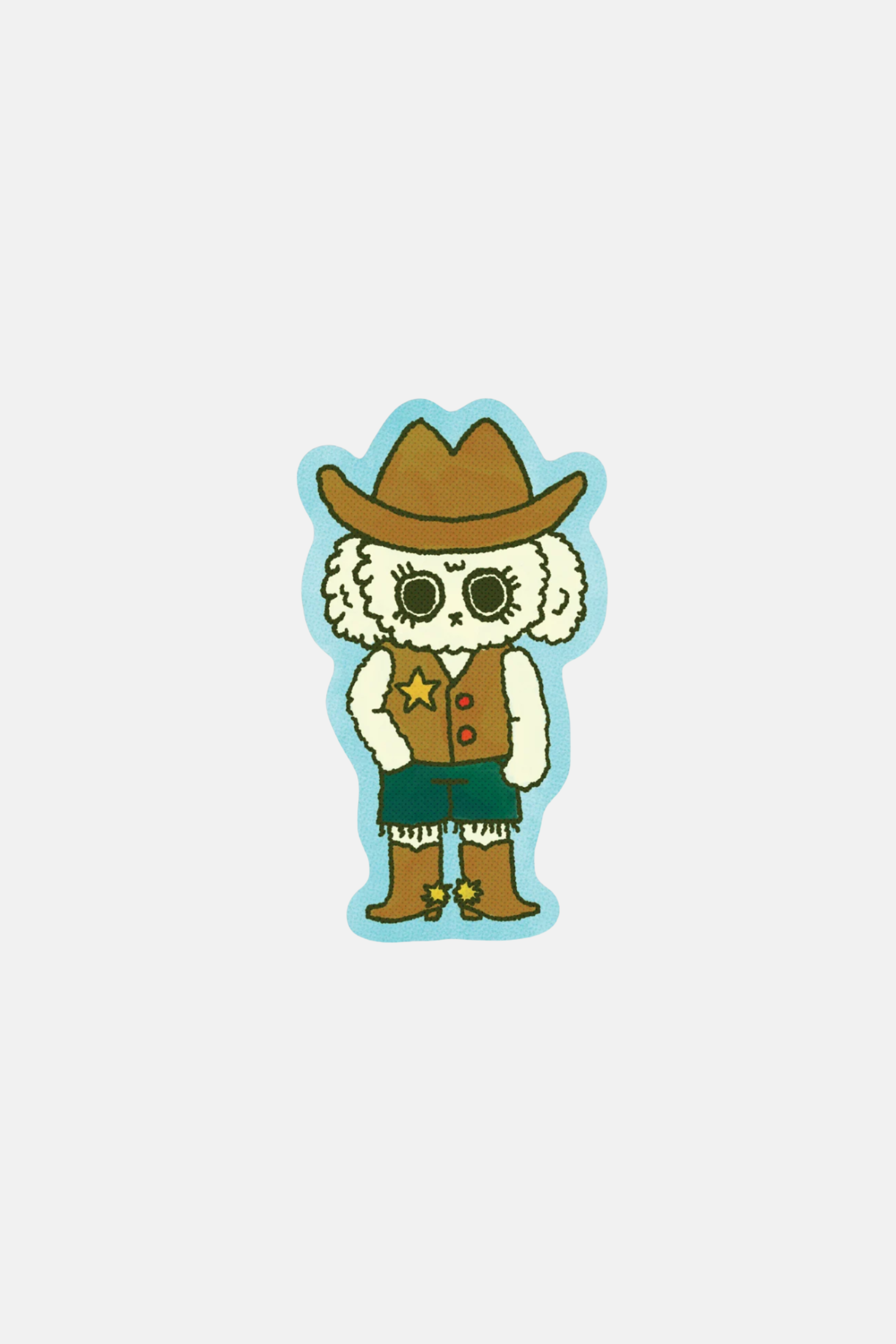 RAGS Cowboy Puppy! Sticker