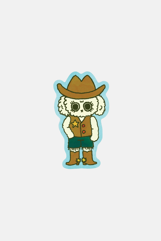 RAGS Cowboy Puppy! Sticker