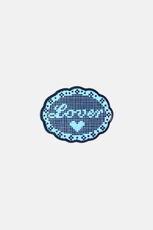 Kira Cyan Crochet Love Sticker