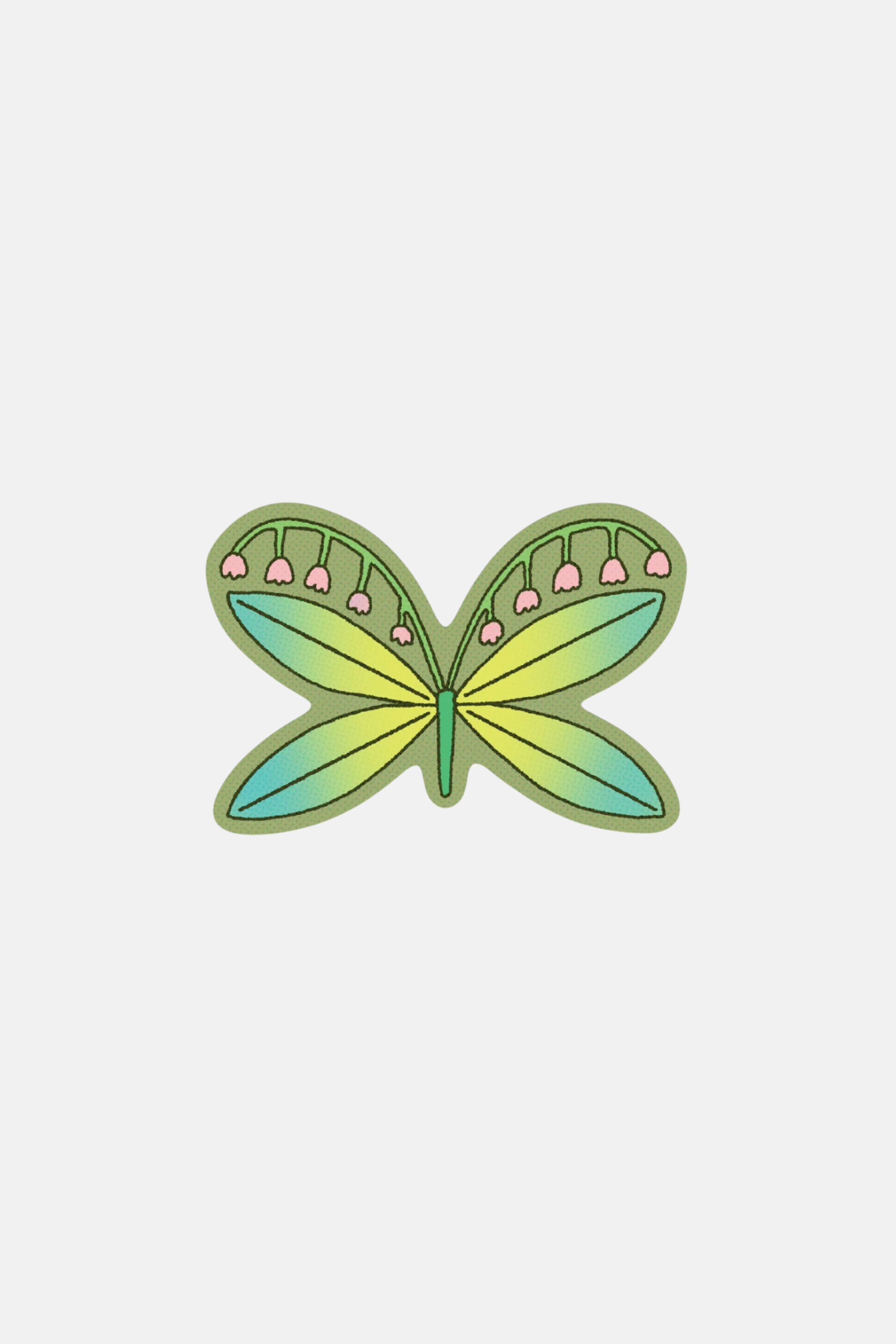 RAGS Flower Butterfly! Sticker