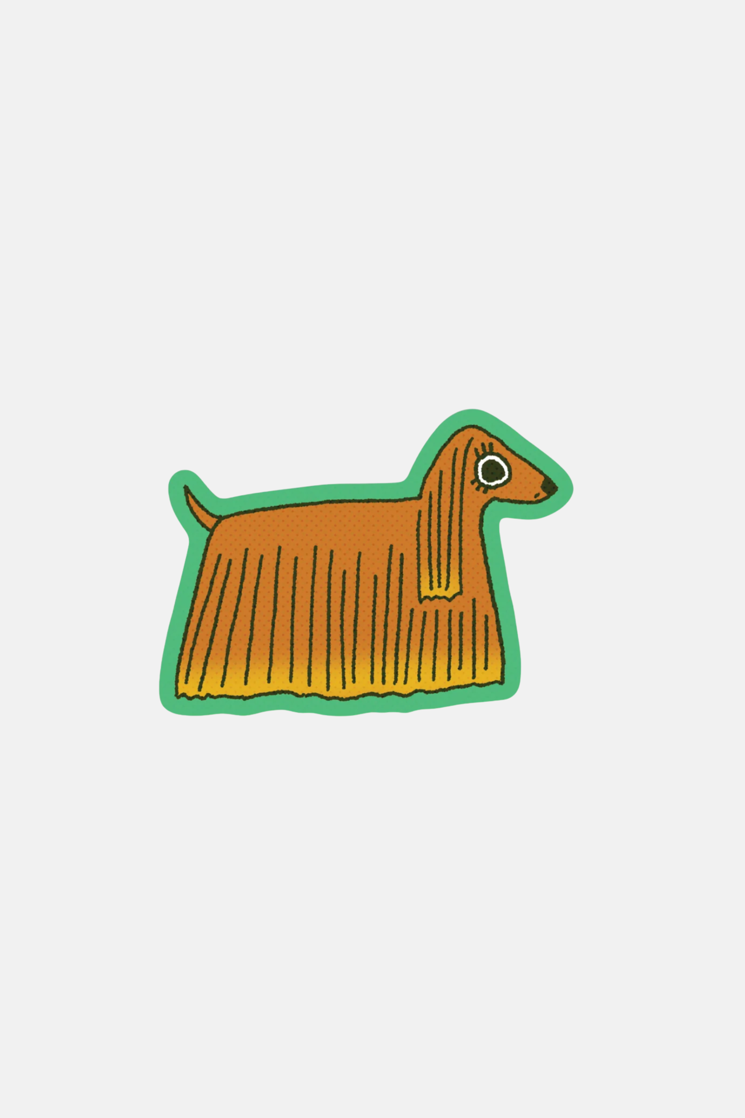 RAGS Long Hair Dog! Sticker