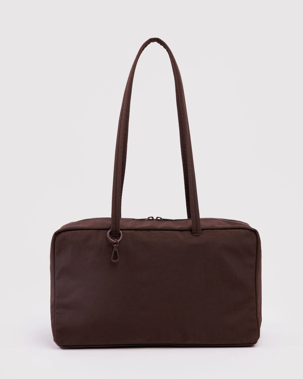 MEDIUM NYLON BOWLER BAG | COFFEE