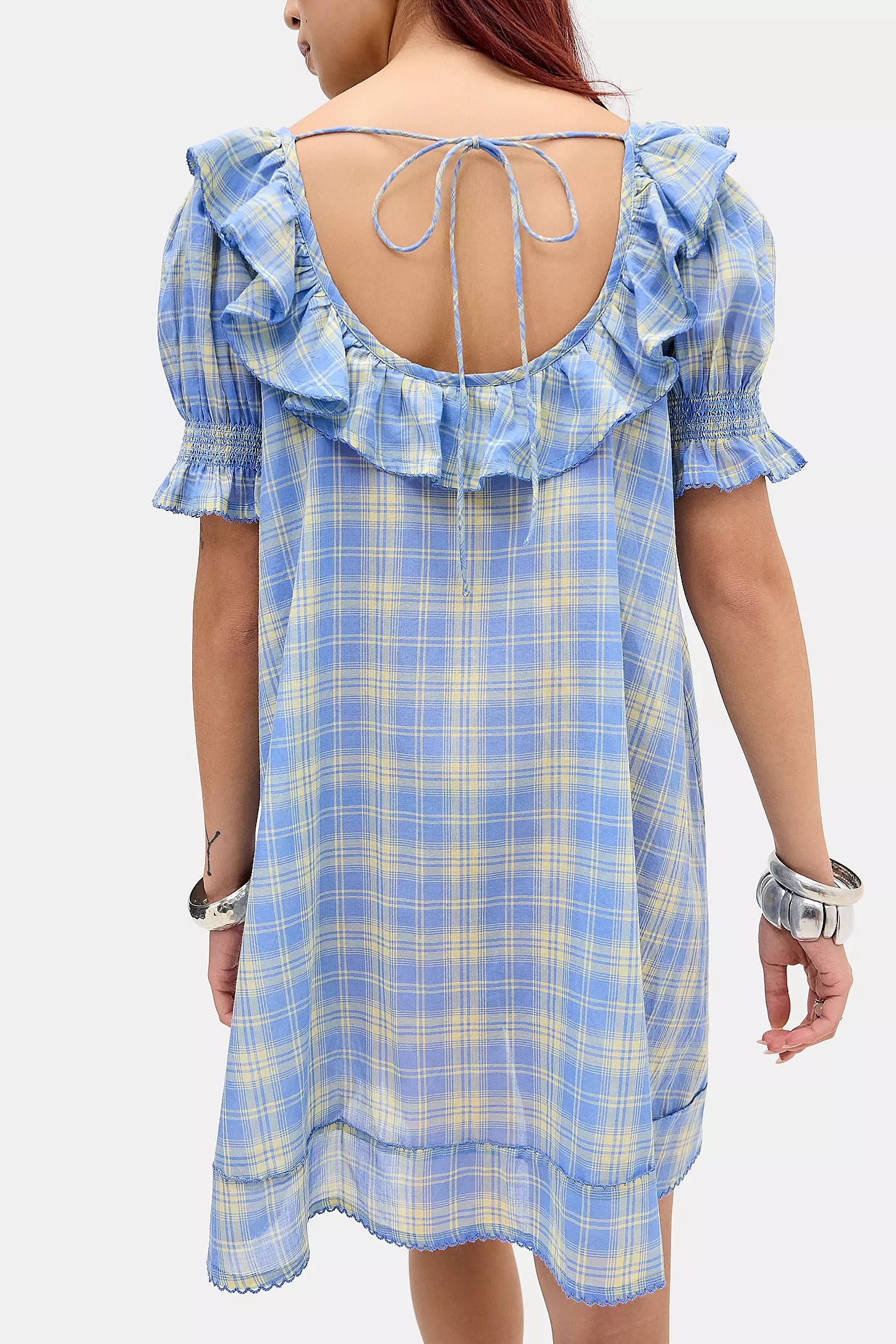 HARLOW MINI NIGHT DRESS | BUTTER BLUE CHECK