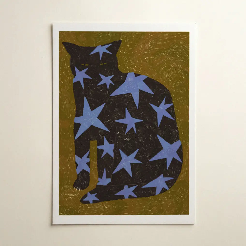 Molly Stredwick Star Cat A4 Print