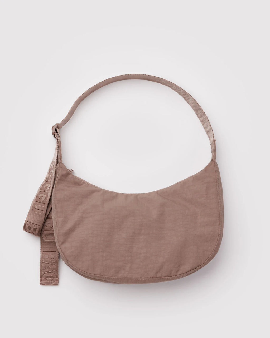 MEDIUM NYLON CRESCENT BAG | TOASTED ALMOND