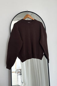 MILO COTTON SWEATER | BROWN