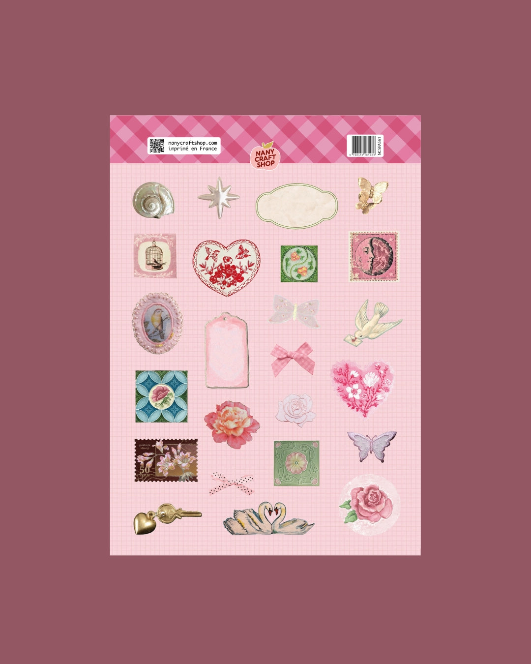 Nany Craft Whimsical August Sticker Sheet