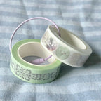Unlucky Wishes Washi Tape Keychain Buttons & Butterflies