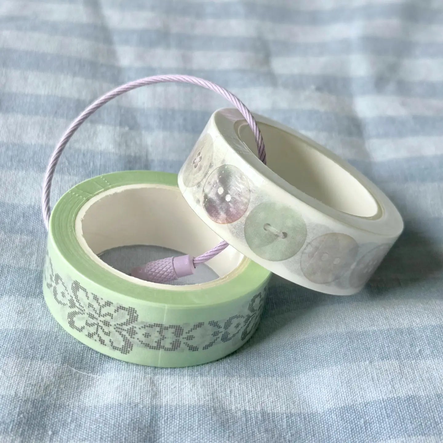 Unlucky Wishes Washi Tape Keychain Buttons & Butterflies