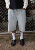 FAST FORWARD DENIM ULTRA BAGGY PLEATED SHORT 24" | STONE BLUE