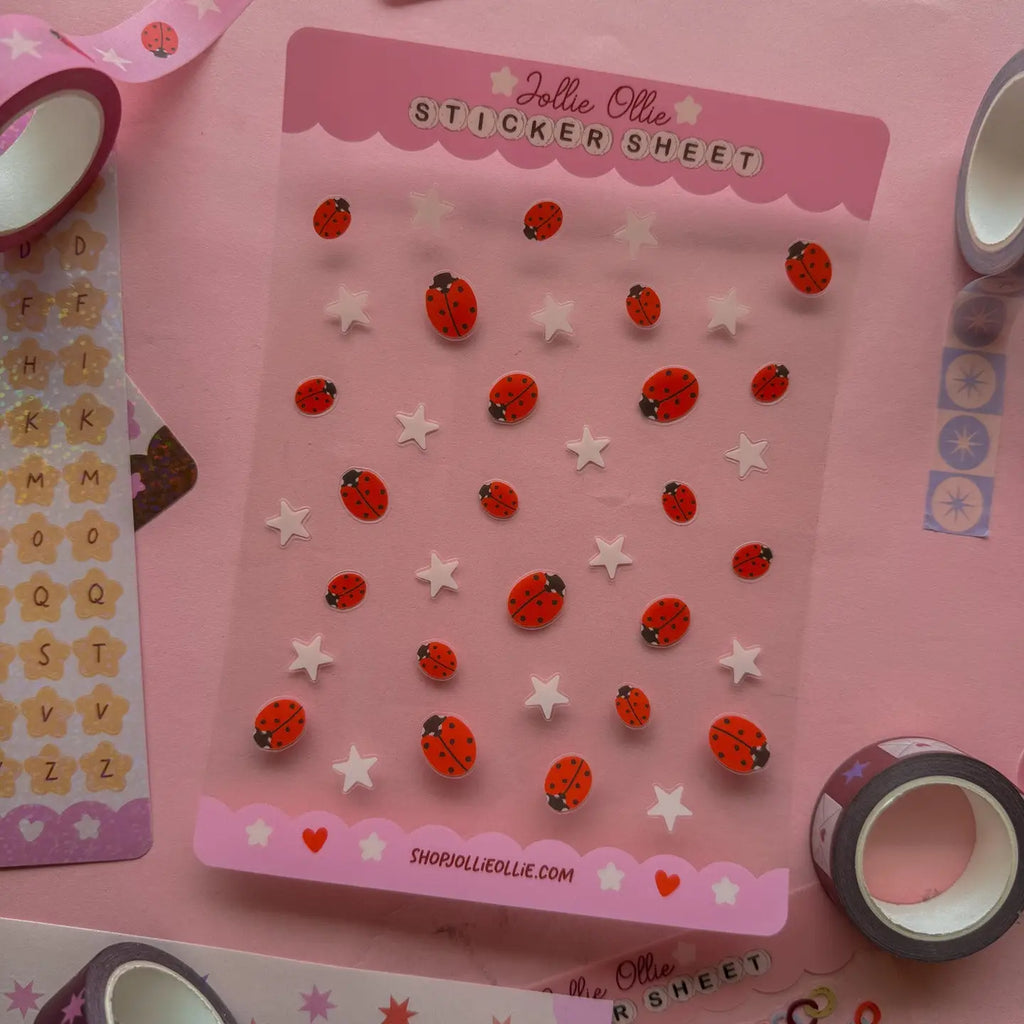 Jollie Ollie Designs Ladybug Sticker Sheet