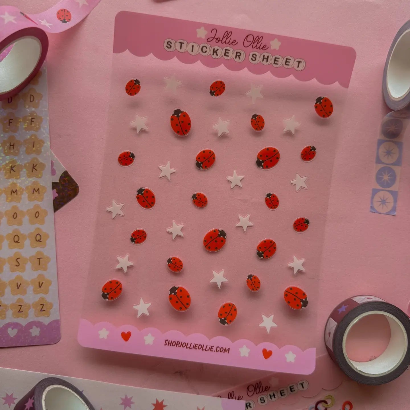 Jollie Ollie Designs Ladybug Sticker Sheet