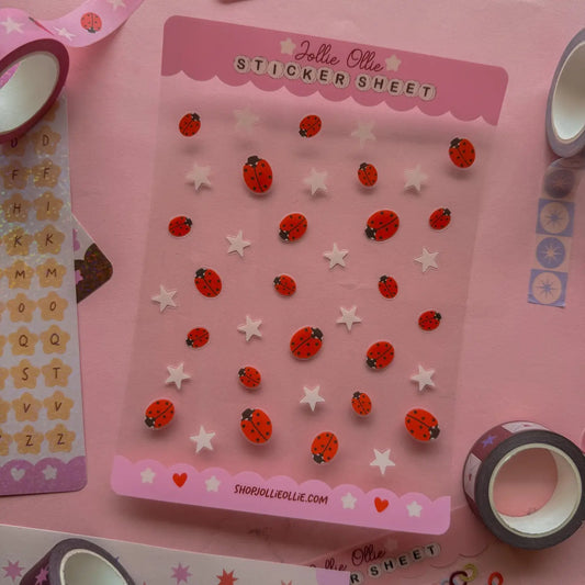 Jollie Ollie Designs Ladybug Sticker Sheet