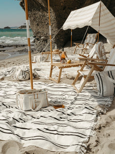 THE BEACH BLANKET | BLACK TWO STRIPE