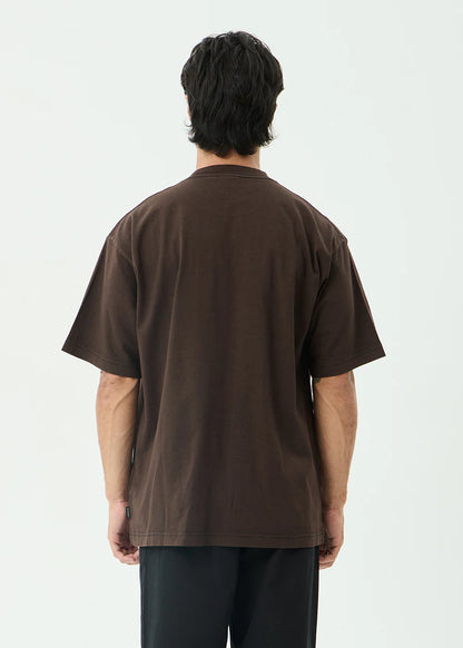 LABYRINTH BOXY TEE | WASHED COFFEE