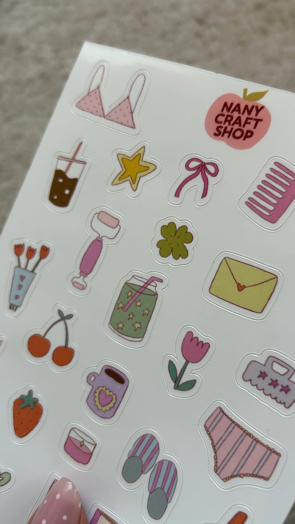 GIRLY THINGS STICKER SHEET A6 | NANY CRAFT SHOP