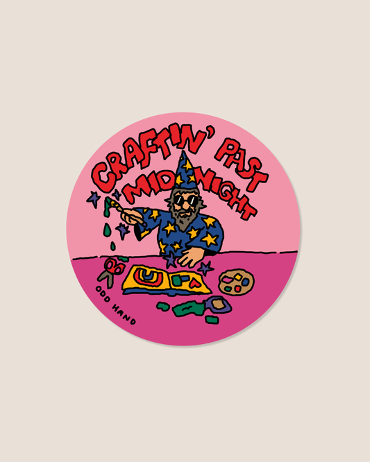 Odd Hand Co. Craftin' Past Midnight Sticker 1