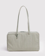 BAGGU MEDIUM NYLON BOWLER BAG | SAGE STRIPE