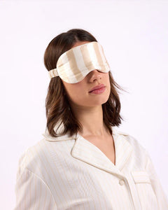 SILK EYEMASK | BISCOTTI STRIPES